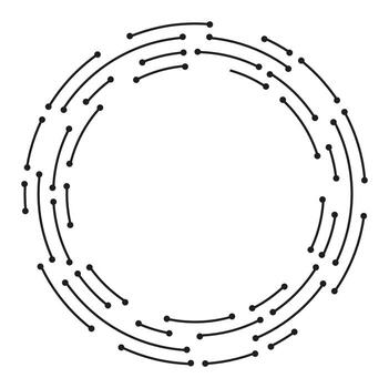 Futuristic circular digital pattern for technology design vector