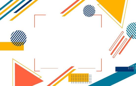 Abstract geometric certificate design with bold shapes and colors vector