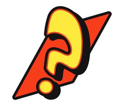 Bold pop art arrow with dynamic shape and color vector