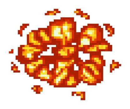 Pixel explosion concept for digital art and design projects vector