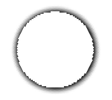 Abstract circular pixel pattern design for digital art vector