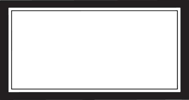 Retro Frame A Simple Black and White Border Design Element vector