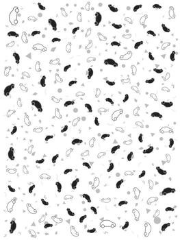 Monochrome Minimalist Car Racing Seamless Pattern for Digital Game Background. Abstract Black and White Automobile Shapes Wallpaper with Geometric Triangles and Lightning vector