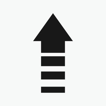 Up Arrows icon. Cursor. Modern simple arrows. Black arrow icon pointing upward on a light grey background. vector