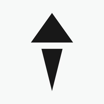 Up Arrows icon. Cursor. Modern simple arrows. Two black triangles on a white background. vector