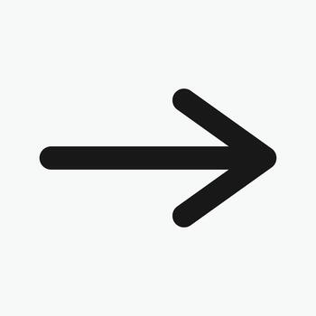 Arrows icon. Cursor. Modern simple arrows, A simple black right-pointing arrow symbol on a white background. vector