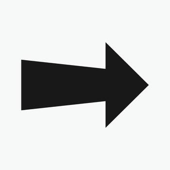 Arrows icon. Cursor. Modern simple arrows, The arrow has a broad rectangular. vector