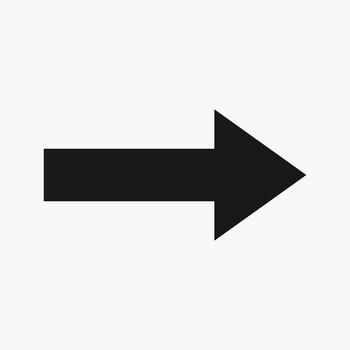 Arrows icon. Cursor. Modern simple arrows, Solid black right-pointing arrow. vector