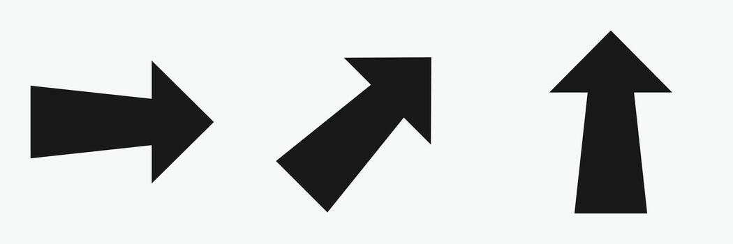 Arrows set icon. set of arrows. Arrow. Cursor. Modern simple arrows. each pointing in different directions. vector