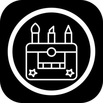 Make Up Bag Clean Frame Design Object vector