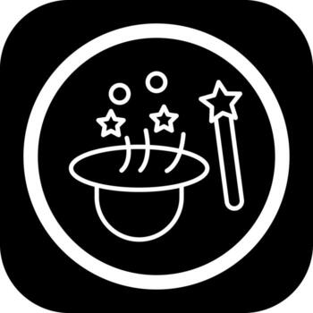 Magic Hat Application Focused UI Design vector