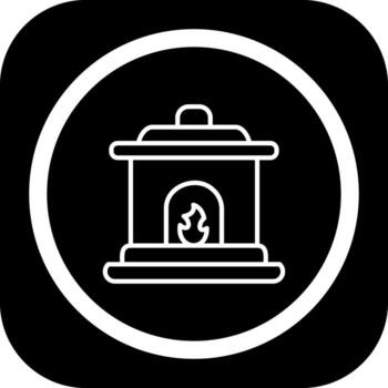 Fire place Flat User Interface Form vector