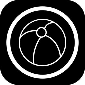 Beach ball Sharp Linear Edge Mark vector