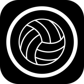 Volleyball Sharp Edge Style Visual vector
