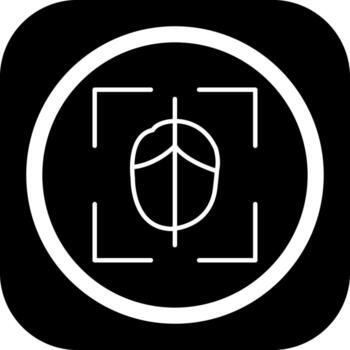 Face Scan Gradient Themed Symbol vector