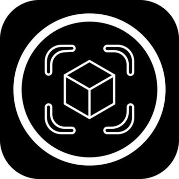 Cube Handcrafted User Interface Symbol vector