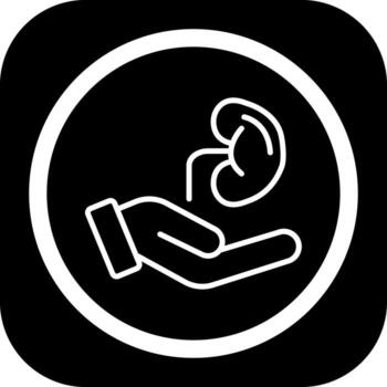 Organ Donation Application Focused UI Design vector