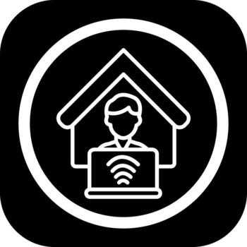 Remote Working Futuristic User Interface Mark vector