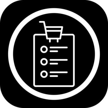 Shopping List Gradient Style Design Element vector