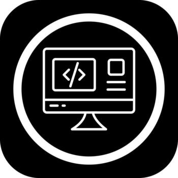 backend compacto web icono símbolo vector