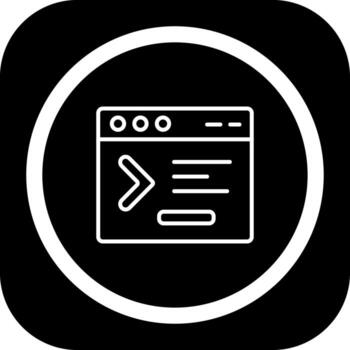 Command Line Bold Outline Design Badge vector