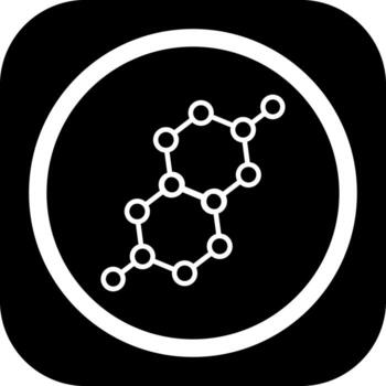 Molecular Structure Dark Mode Style Symbol vector