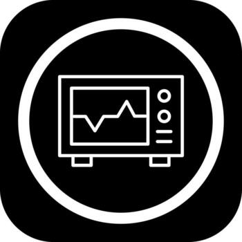 Ecg Sharp Linear Edge Mark vector
