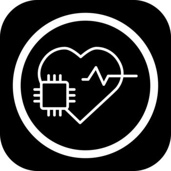 Artificial Heart Color Block Style Badge vector