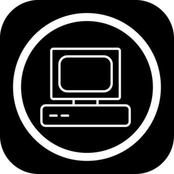 Old Computer Gradient Style Design Element vector