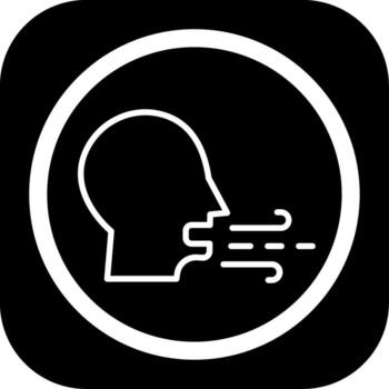 Deep Breathing Wireframe Mobile App Design vector