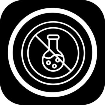 No Chemical Sharp Edge Style Visual vector