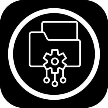 Digital Asset Management Sleek Modern Visual Mark vector