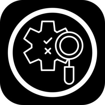 Boolean Search Thin Line Art Element vector