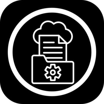 Digital Asset Management Minimal Art Style Object vector