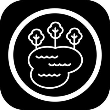 Pond Outlined Frame Graphic Object vector