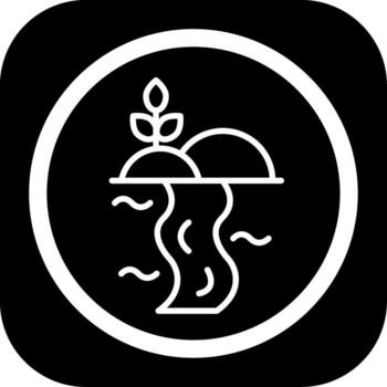 River Minimal Graphic Visual Element vector