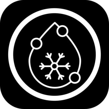 Snowflake Color Block Style Badge vector