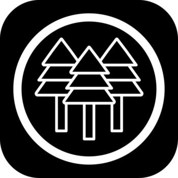 Pine Tree Minimal Graphic Visual Element vector