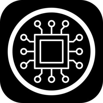 Processor Vibrant Color Visual Object vector