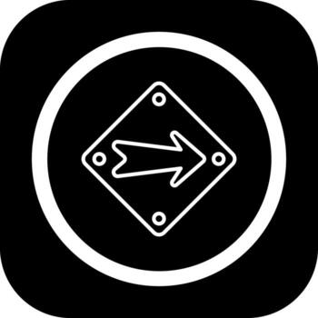 Right Arrow Sharp Linear Edge Mark vector