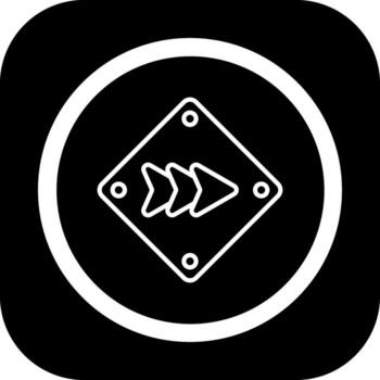 Forward Arrow Pixel Grid Based Artwork vector