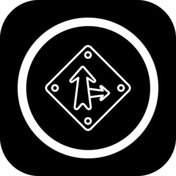 Go Straight Or Right Pixel Grid Based Artwork vector