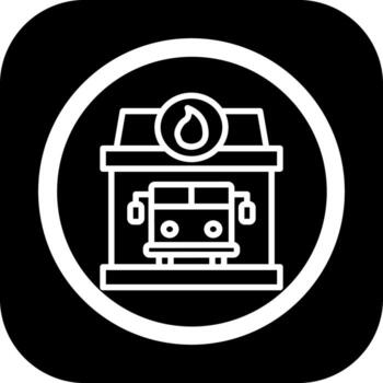 Fire Station Sharp Linear Edge Mark vector