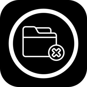 Delete Folder Cool Tone Graphic Form vector