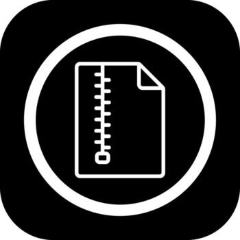 Compressed File Interactive Style Symbol vector