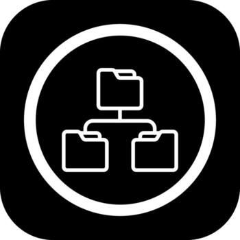 carpeta estructura ensombrecido plano ui diseño vector