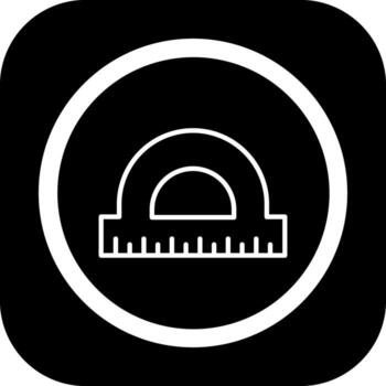 Protractor Bold Mobile App Graphic vector