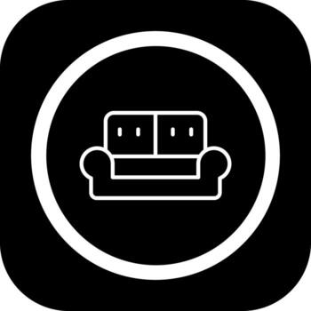 Sofa Thin Line Art Element vector