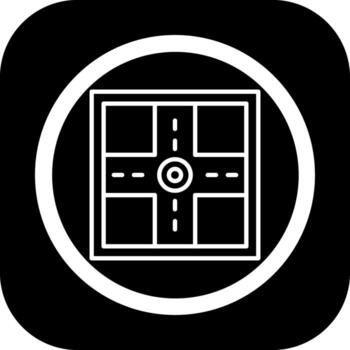 Intersection Creative Grid Based Symbol vector