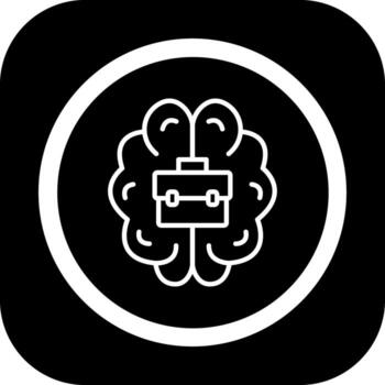 Brain Sharp Linear Edge Mark vector